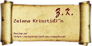 Zelena Krisztián névjegykártya